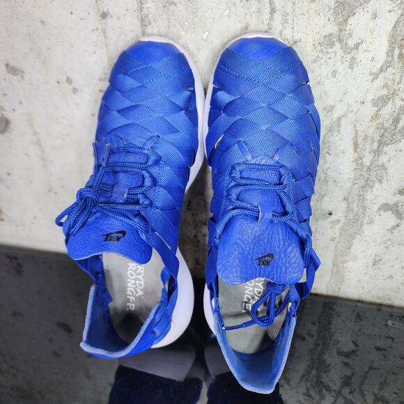 Nike Roshe Run Woven 555257-400 Women’s Sneakers Blue Size 8.5 Pre-Owned - Picture 4 of 6